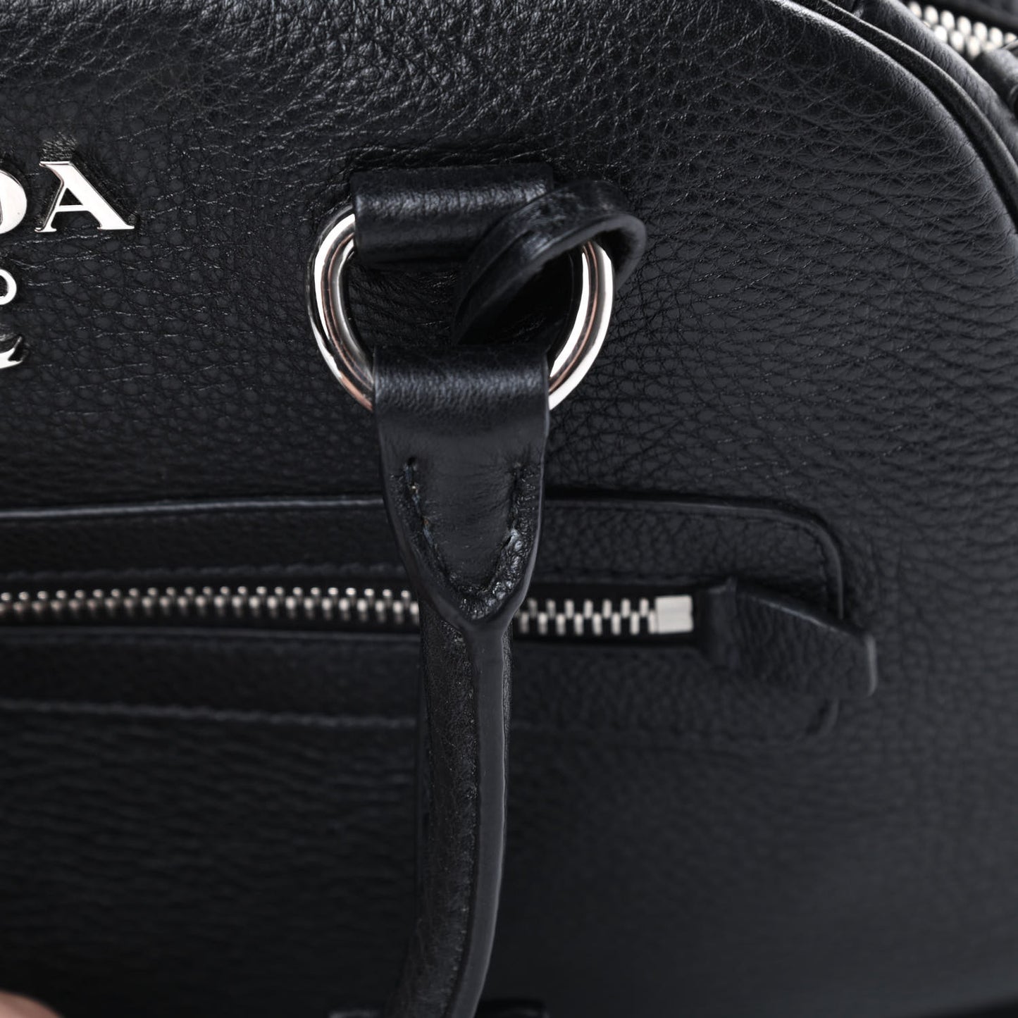Vitello Daino Dome Satchel Black