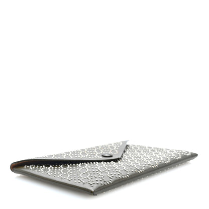 Alaia Calfskin Arabesque Studded Small Louise Envelope Clutch Olive 4 of 6