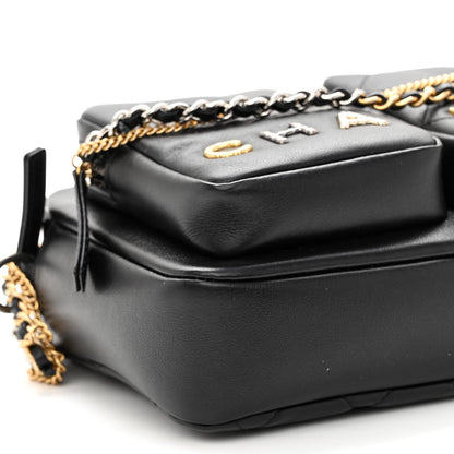 Chanel Calfskin Quilted Small Camera Case Black 9 of 10