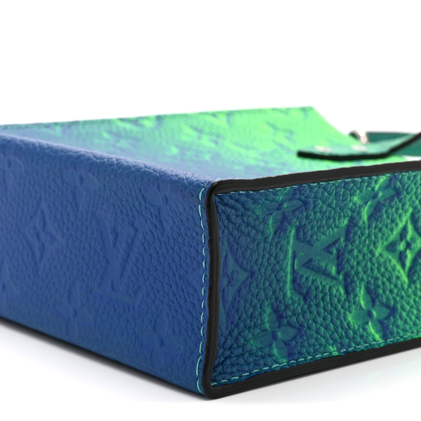 Taurillon Illusion Sac Plat XS Bleu Vert