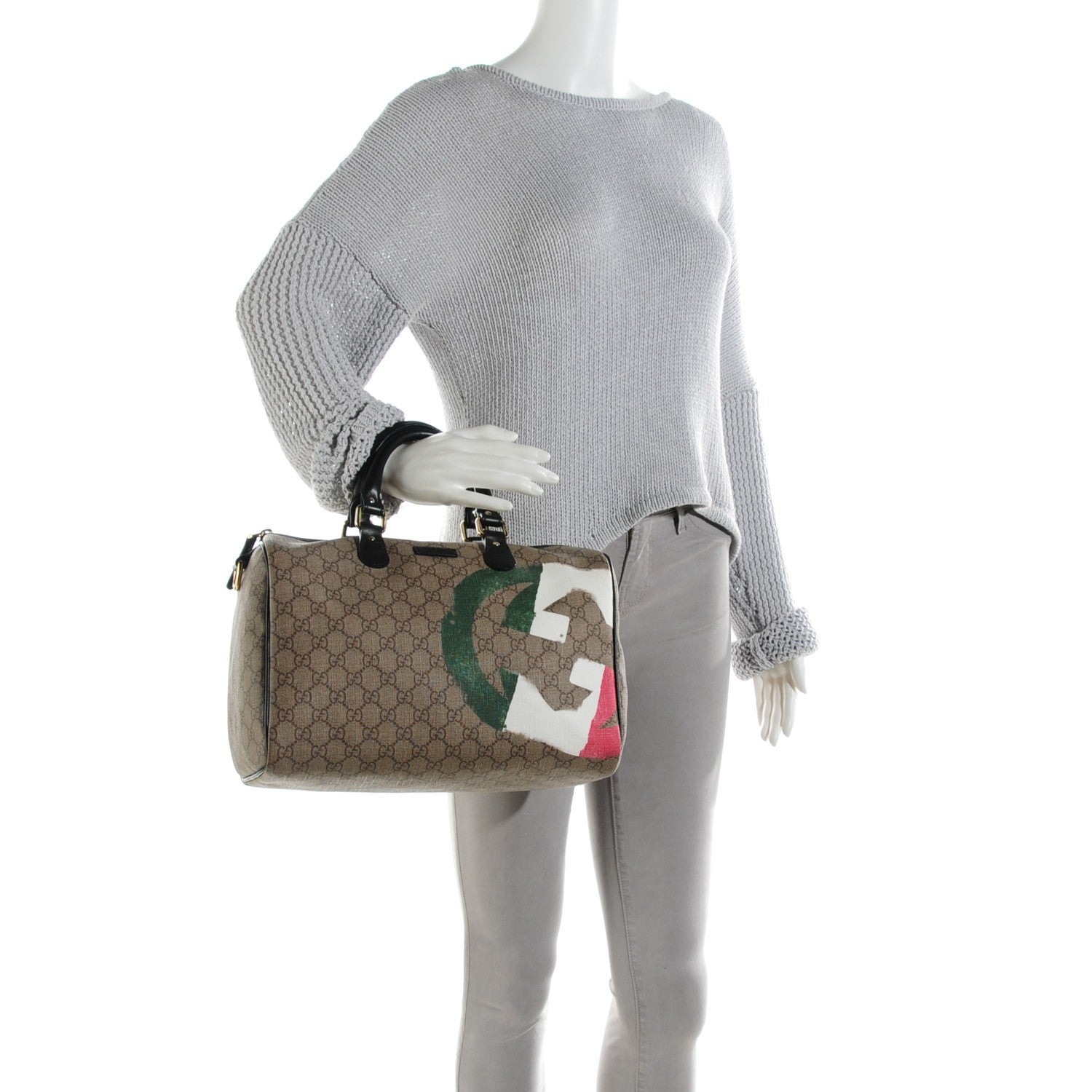 Gucci Monogram Medium Boston Italian GG Flag Unicef 2 of 7