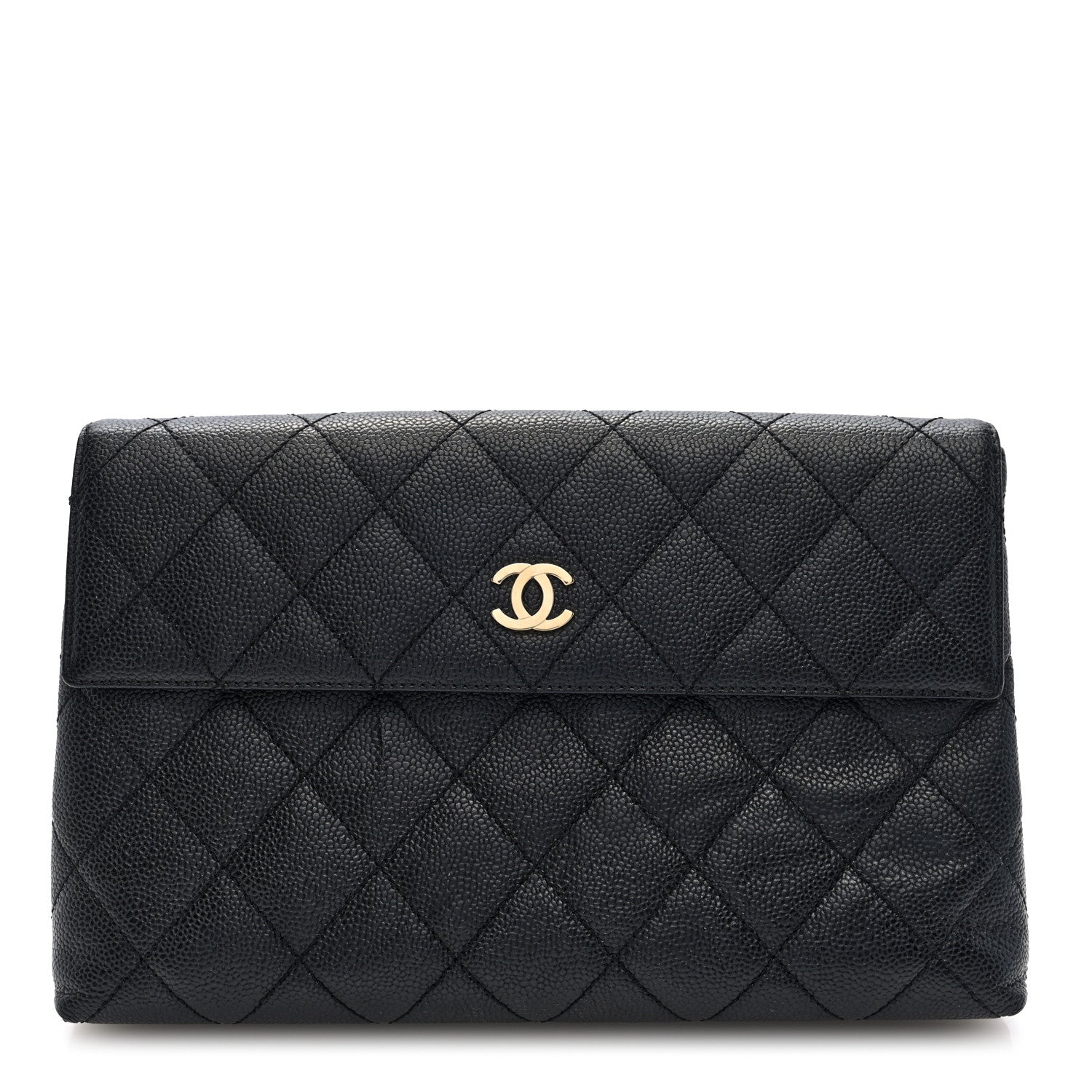 Chanel Caviar Quilted CC Beauty Clutch Black 1 of 6