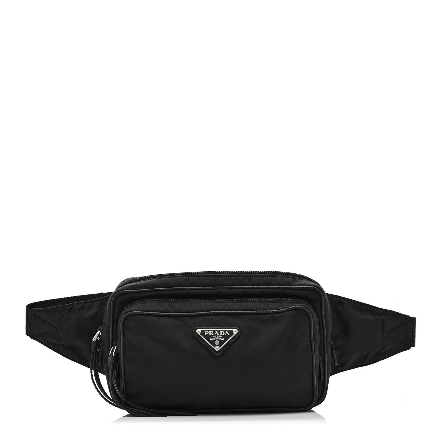 Re-Nylon Saffiano Belt Bag L Black