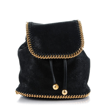 Stella McCartney Shaggy Deer Mini Falabella Backpack Black 1 of 7