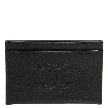 Chanel Caviar Timeless CC Card Holder Black 1 of 7
