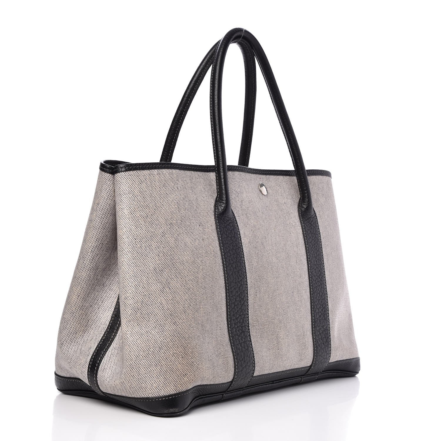 Hermes Buffle Skipper Toile Garden Party 36 MM Tote Black 3 of 6