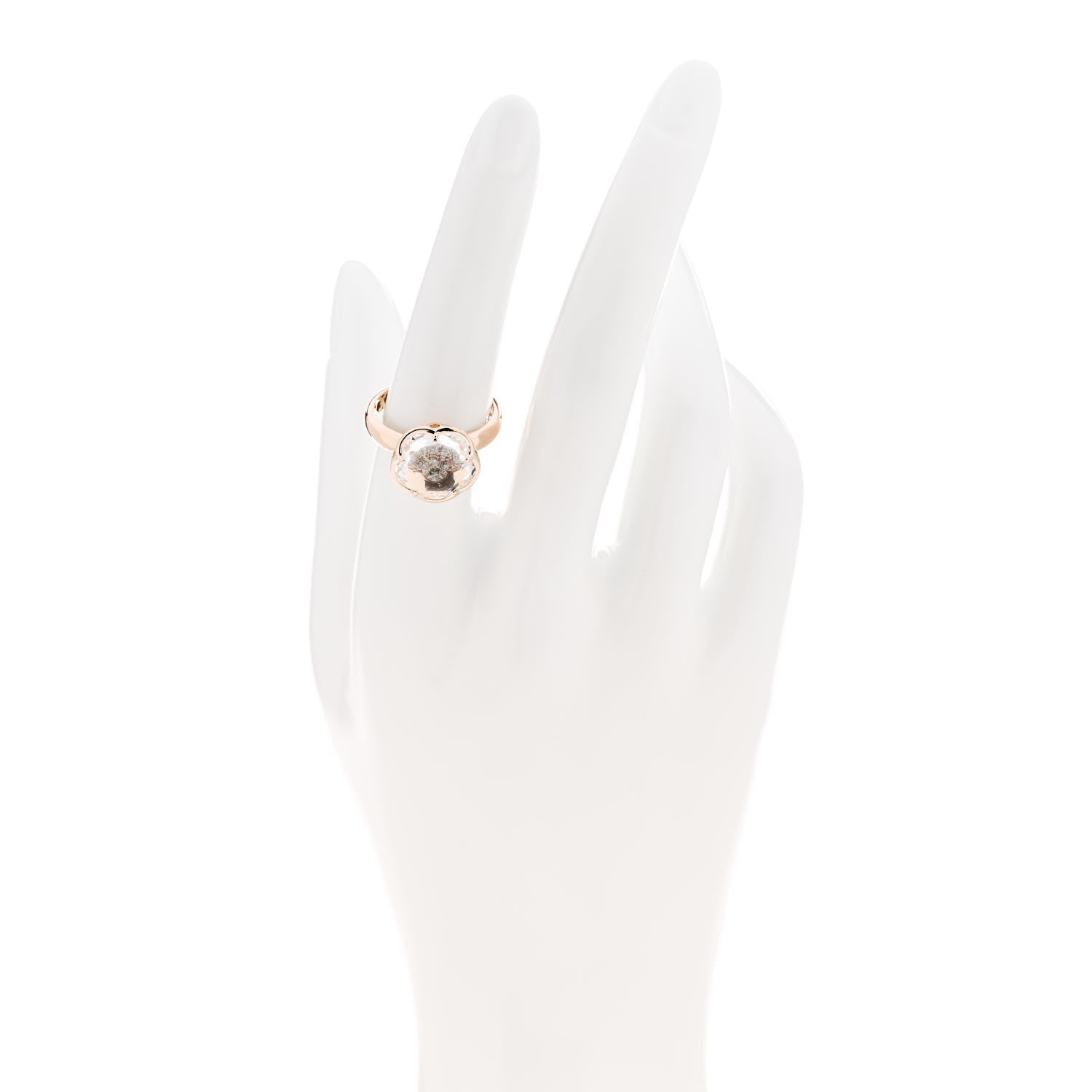 Pasquale Bruni 18K Rose Gold Diamond Rock Crystal Bon Ton Ring 55 7.25 2 of 7
