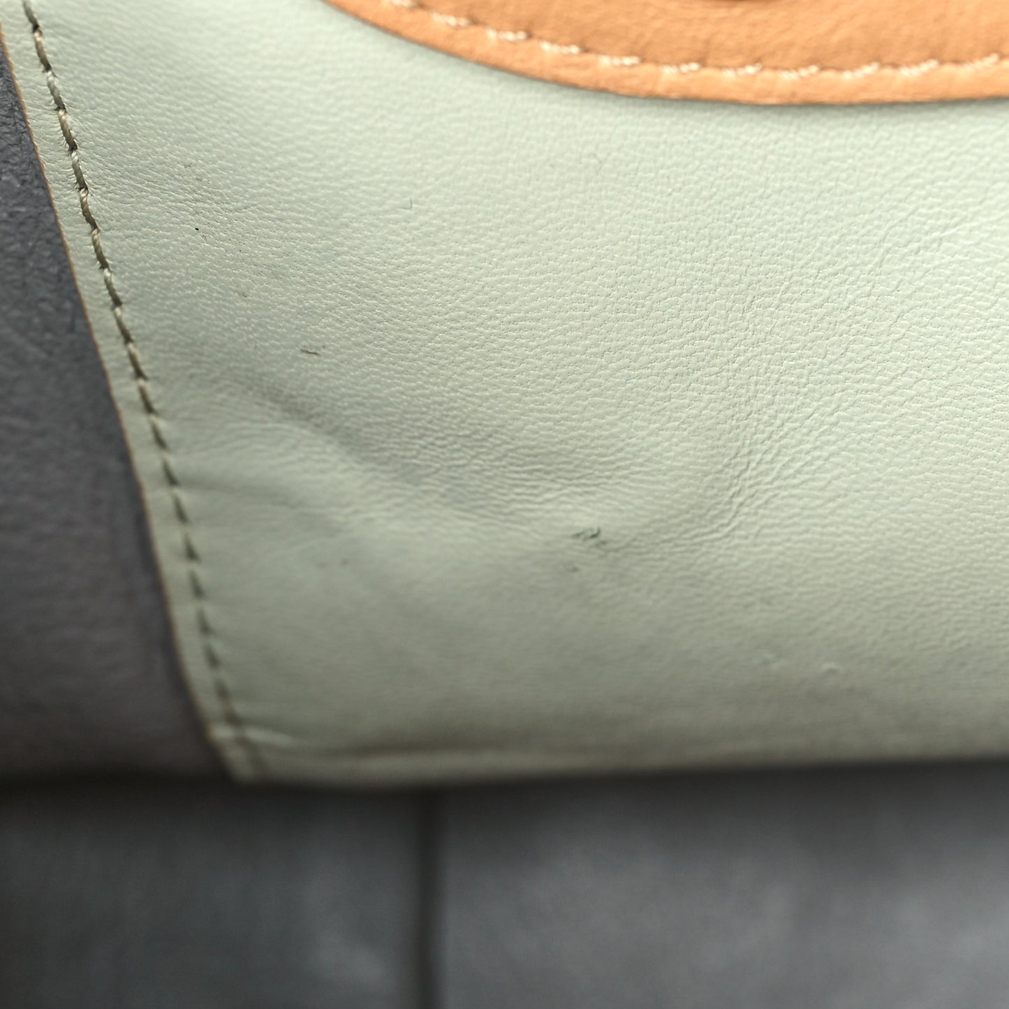 Calfskin Stitched Large Shopping Tote Beige