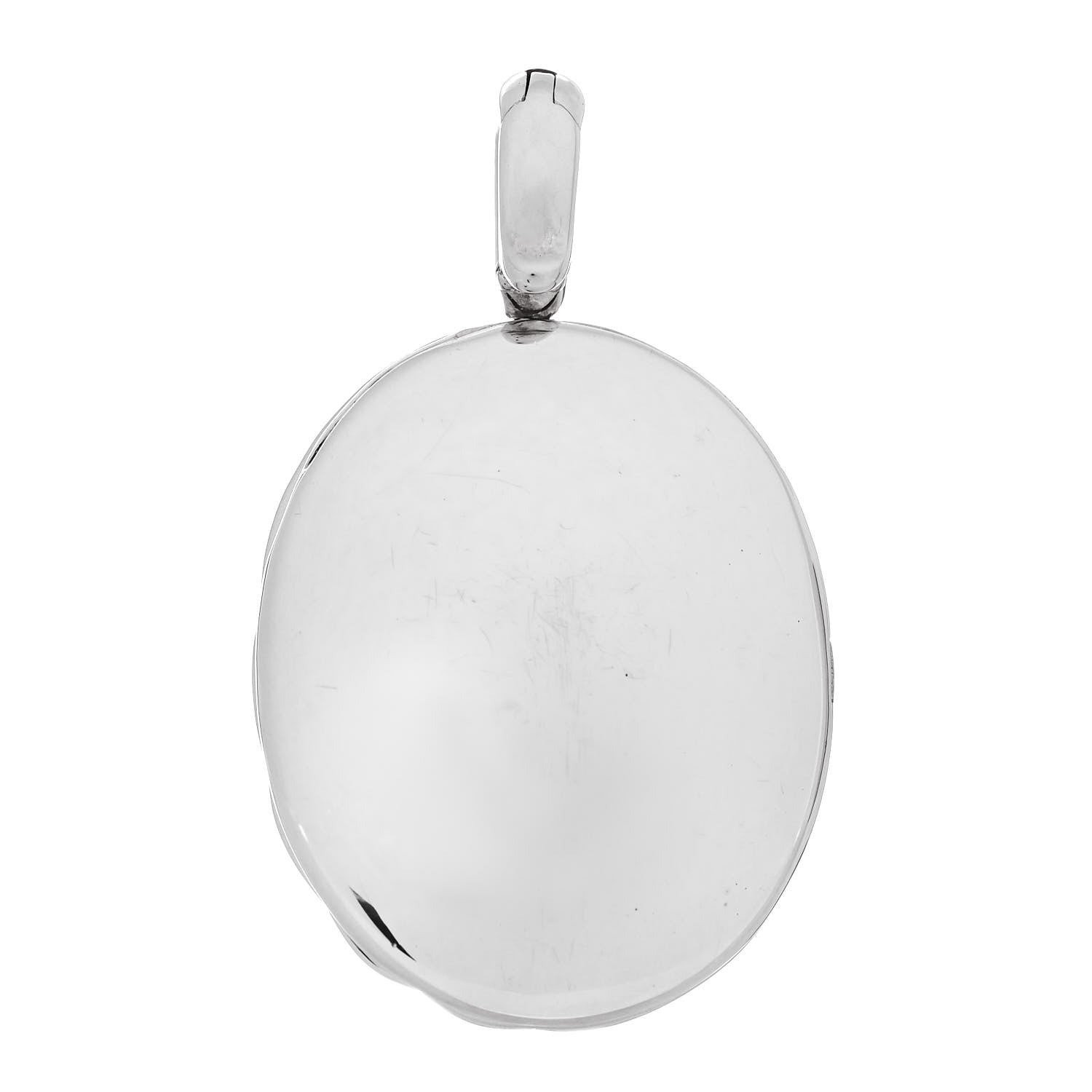 David Yurman Sterling Silver Sculpted Cable Oval Locket Amulet Pendant 3 of 6