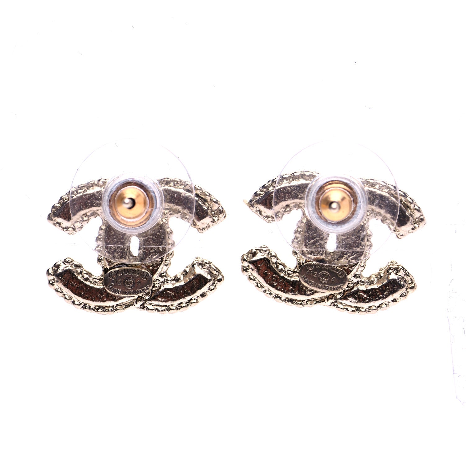 Chanel Pearl CC Earrings Gold 4 of 5
