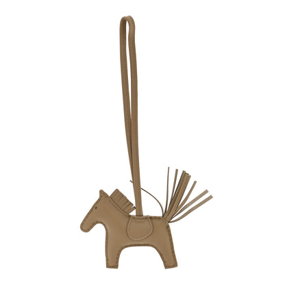 Hermes Milo Lambskin Grigri Rodeo Horse Bag Charm PM Beige Marfa 1 of 4
