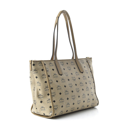 MCM Visetos Shopping Tote Beige 3 of 9