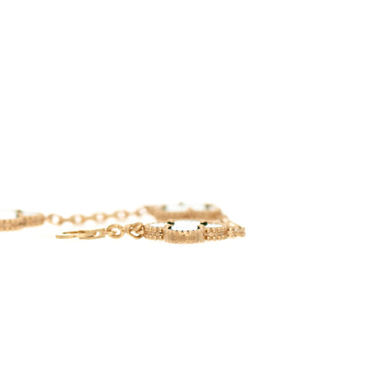 Van Cleef & Arpels 18K Yellow Gold Malachite 5 Motifs Vintage Alhambra Bracelet 4 of 6
