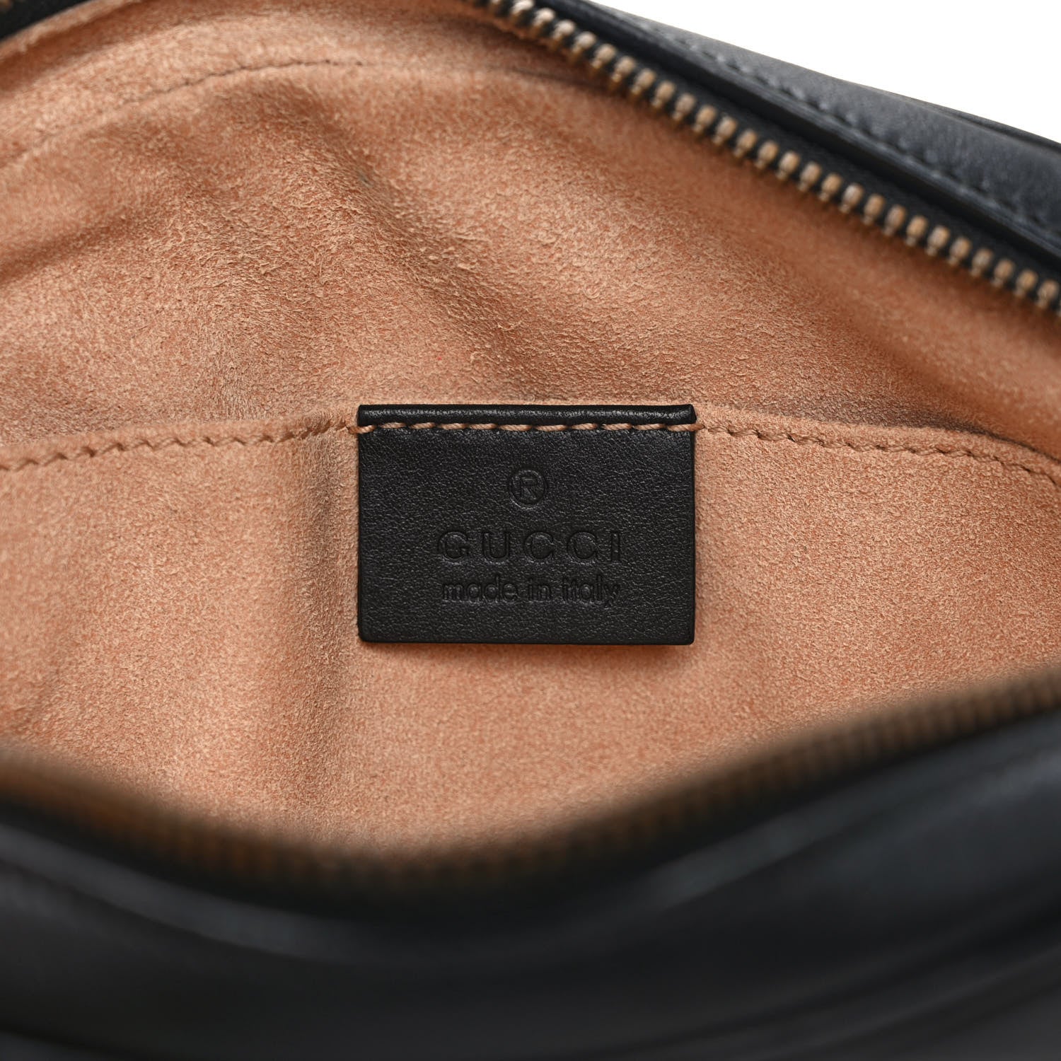 Gucci Calfskin Matelasse GG Marmont Belt Bag 75 30 Black 6 of 9