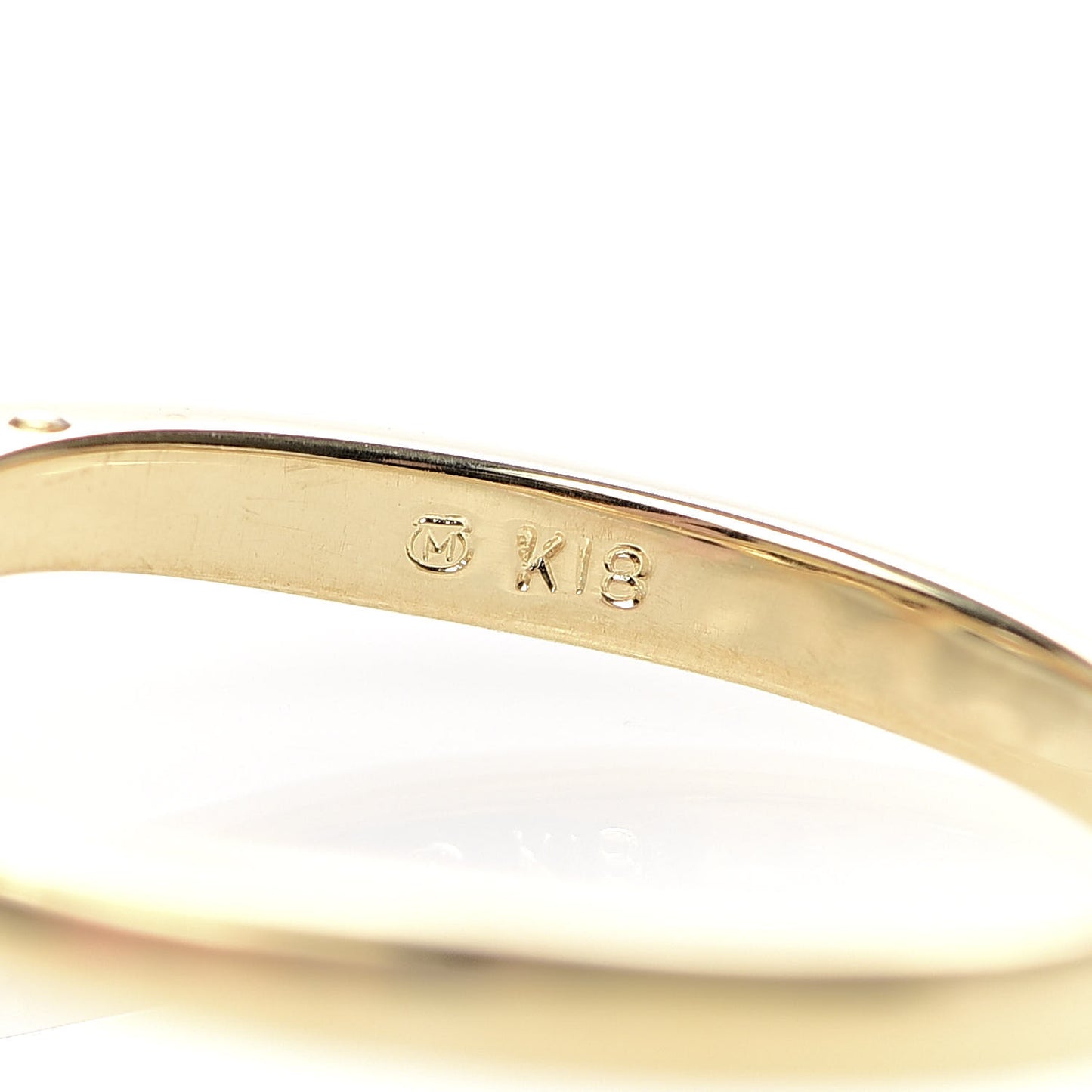 18K Yellow Gold Akoya Pearl 4mm Double Heart Ring 53 6.25