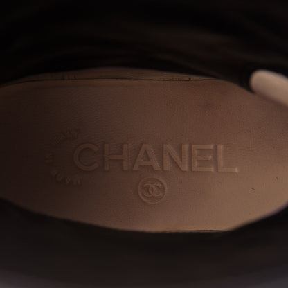 Chanel Oily Calfskin Quilted High Boots 36 Black 9 of 10