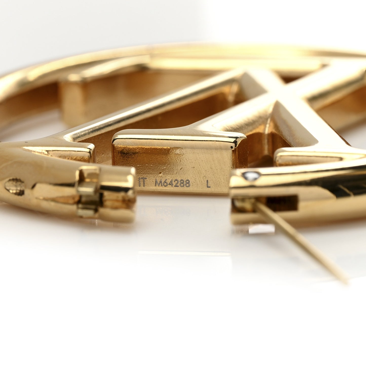 Metal Louise Hoop Earrings Gold