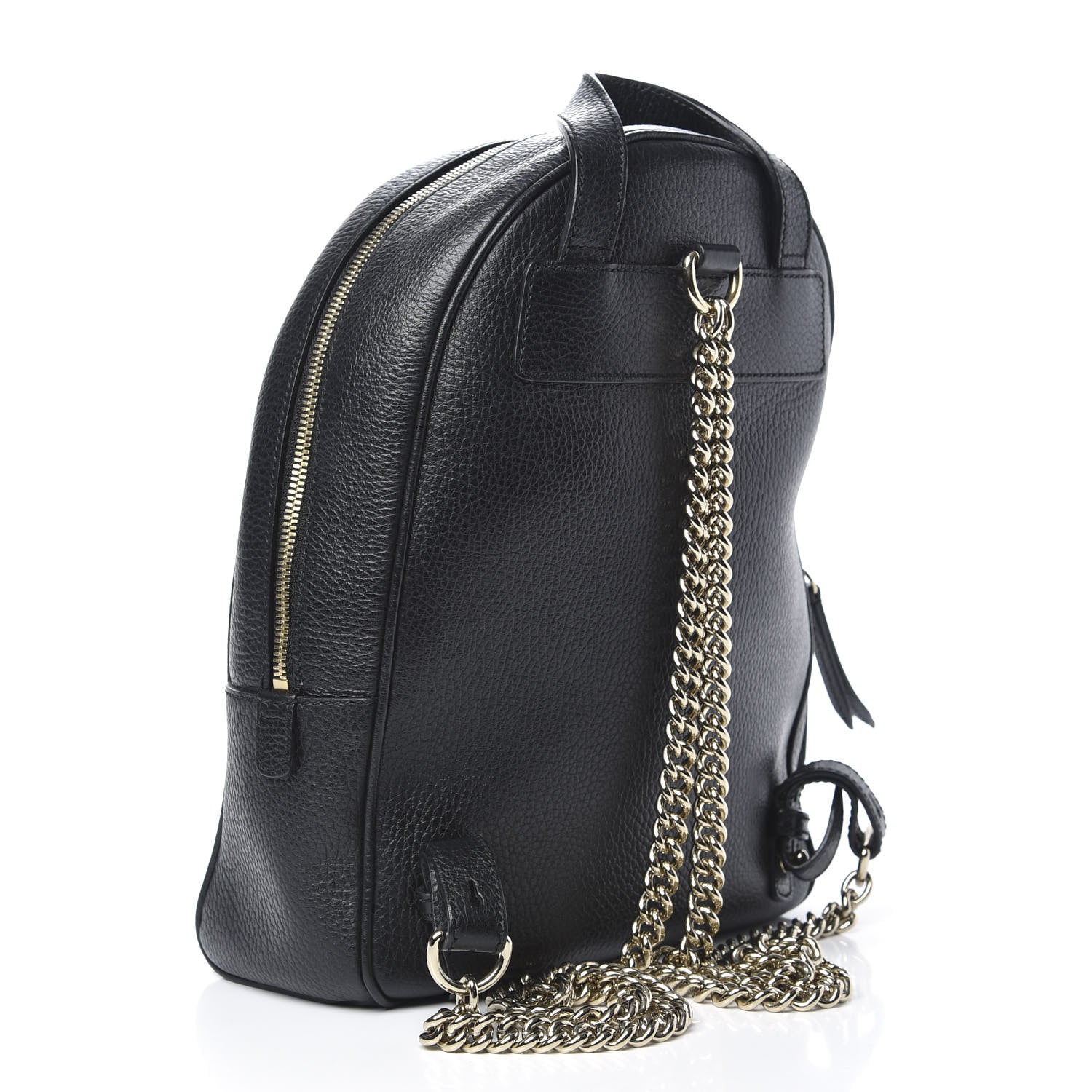 Gucci Pebbled Calfskin Soho Chain Backpack Black 2 of 11