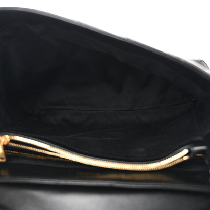 Saint Laurent Calfskin Y Quilted Monogram Large Loulou Chain Satchel Black 5 of 13