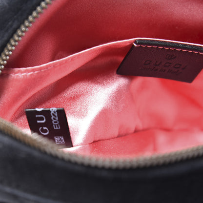 Gucci Velvet Matelasse Marquise Crystals GG Marmont Belt Bag 85 34 Black 9 of 14