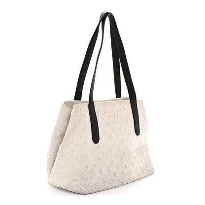 Jimmy Choo Grained Calfskin Embossed Star Small Sofia Tote Chalk 3 of 12