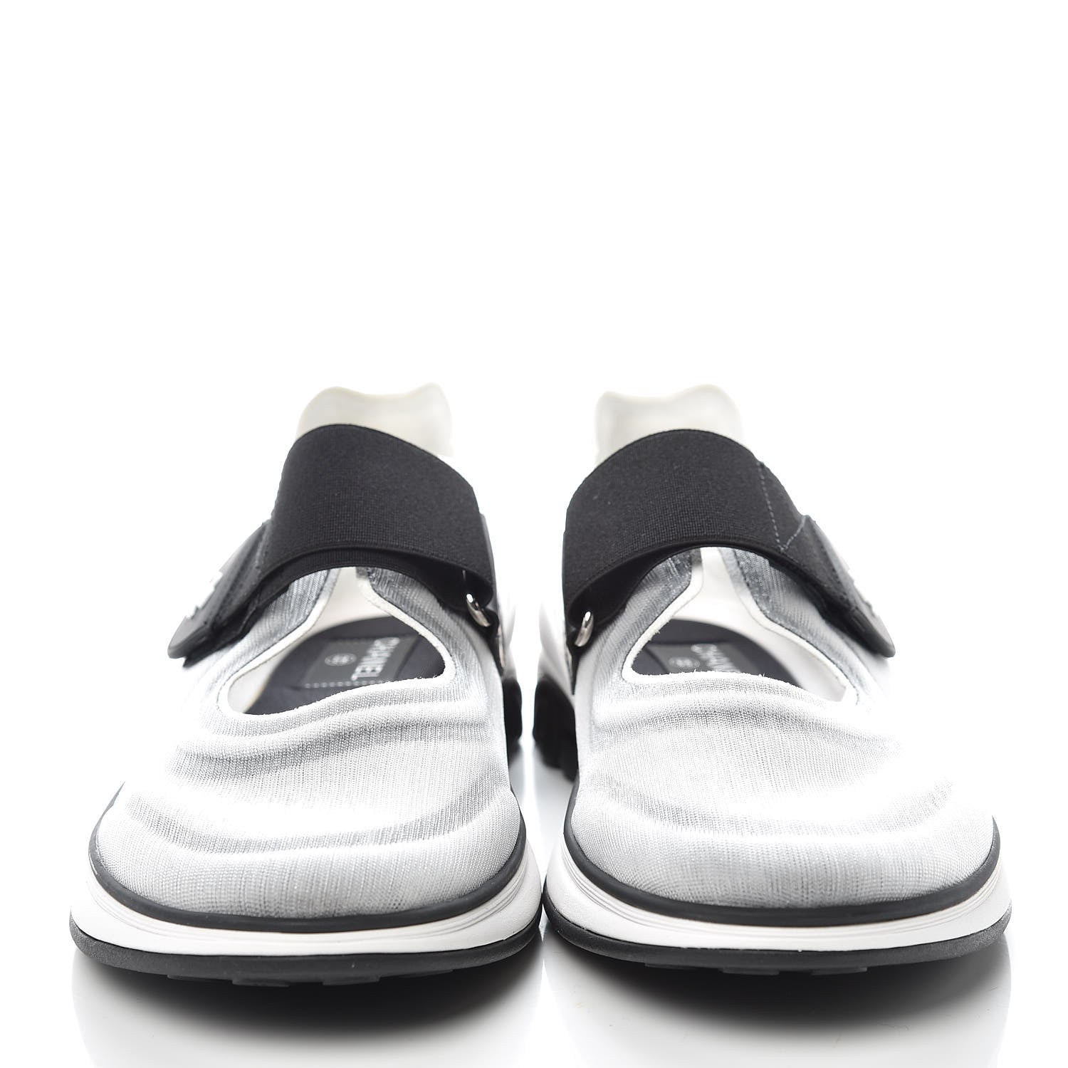Chanel Mesh Lycra CC Sneakers 39.5 Black 2 of 7