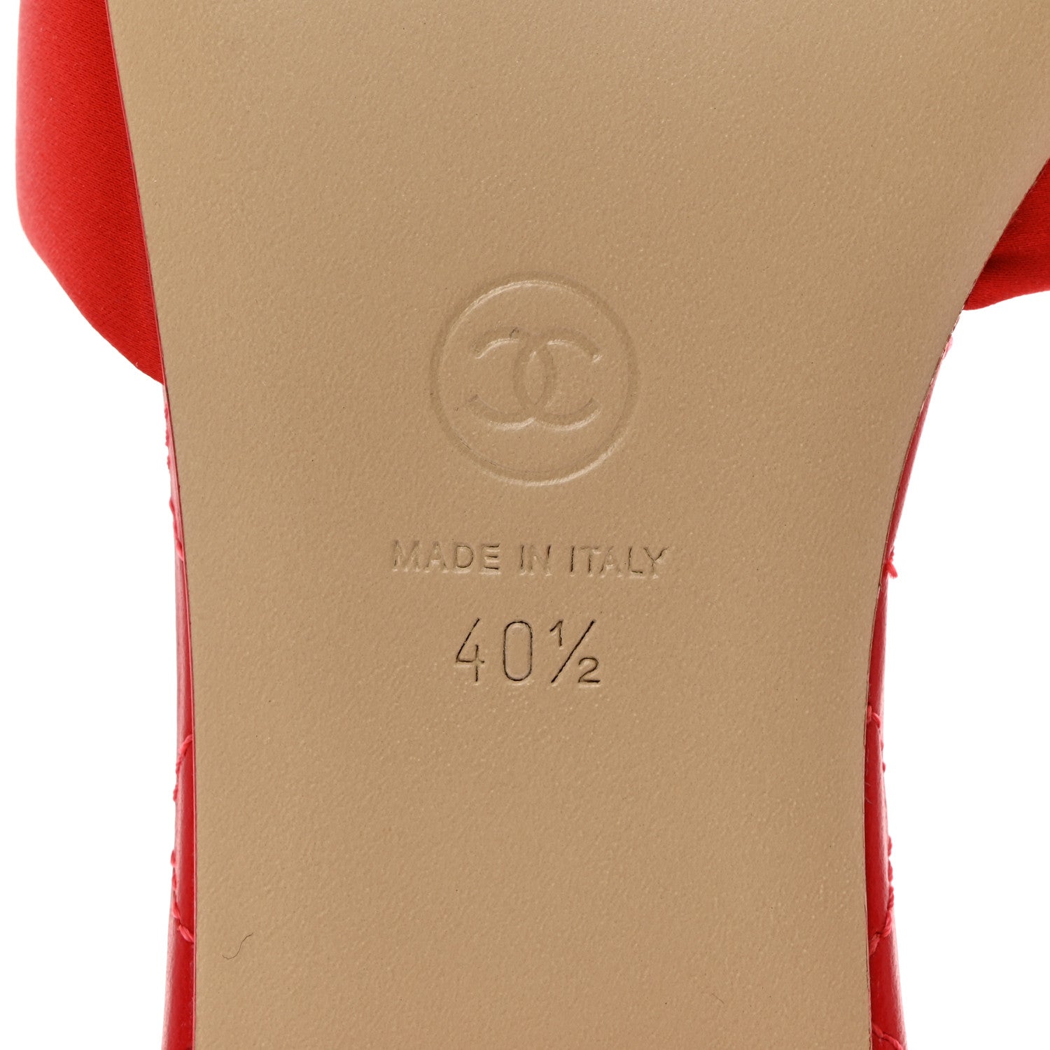 Chanel Satin Mule Sandals 40.5 Red 8 of 8