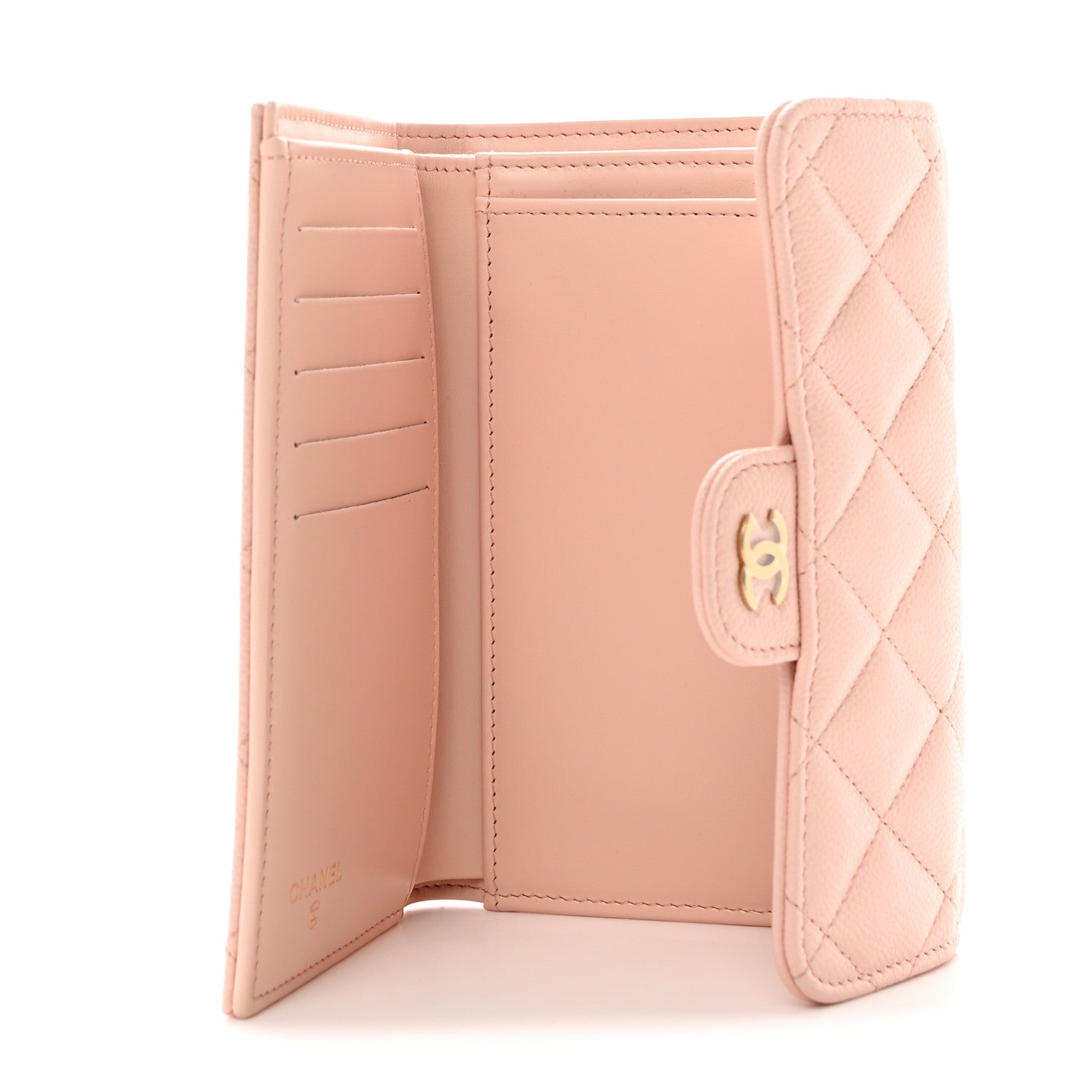 Chanel Caviar Quilted Medium Flap Wallet Light Pink 5 of 13
