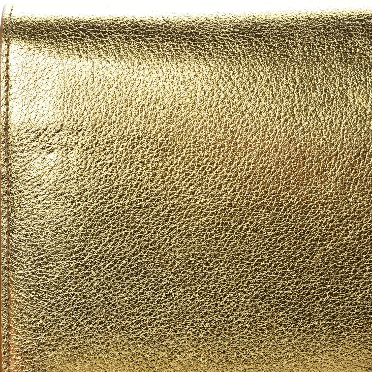 Saint Laurent Metallic Calfskin Monogram Chain Wallet Gold 13 of 15