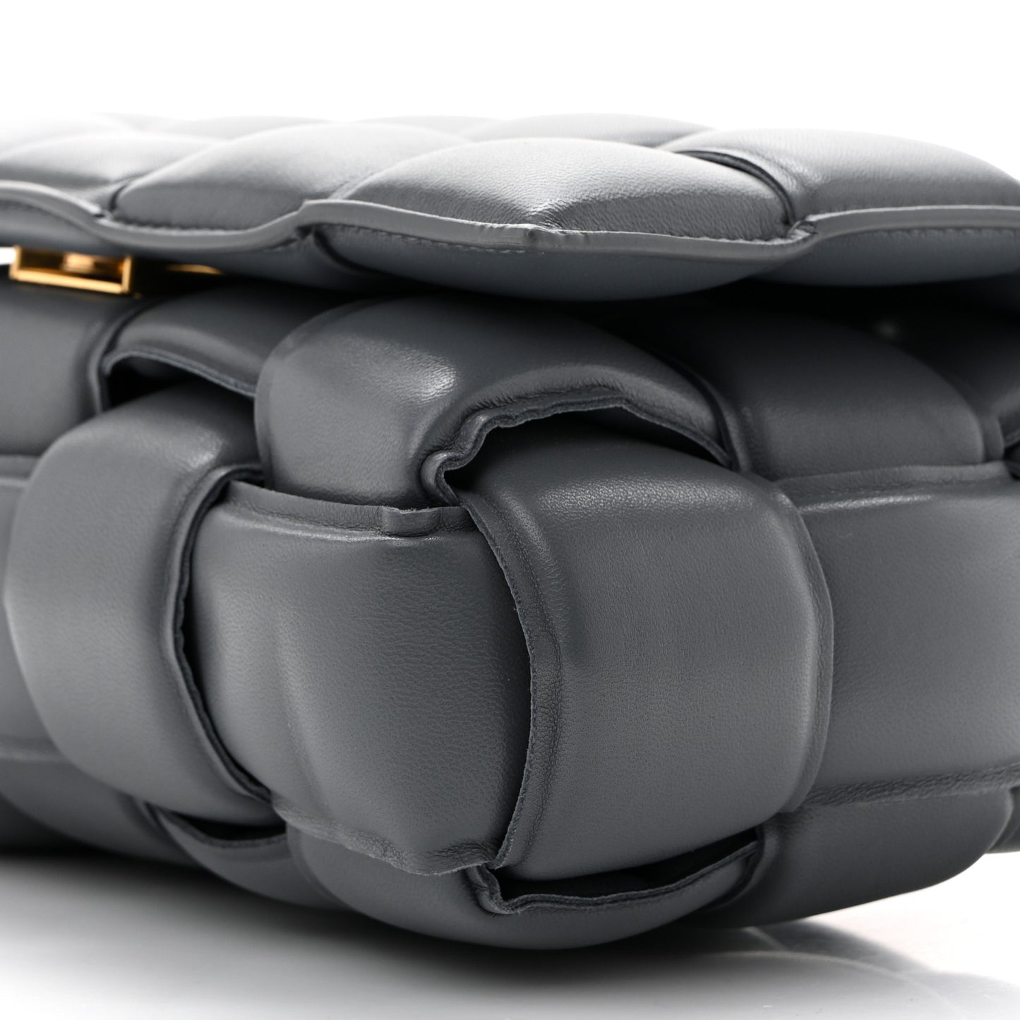 Nappa Maxi Intreccio Padded Cassette Crossbody Bag Thunder