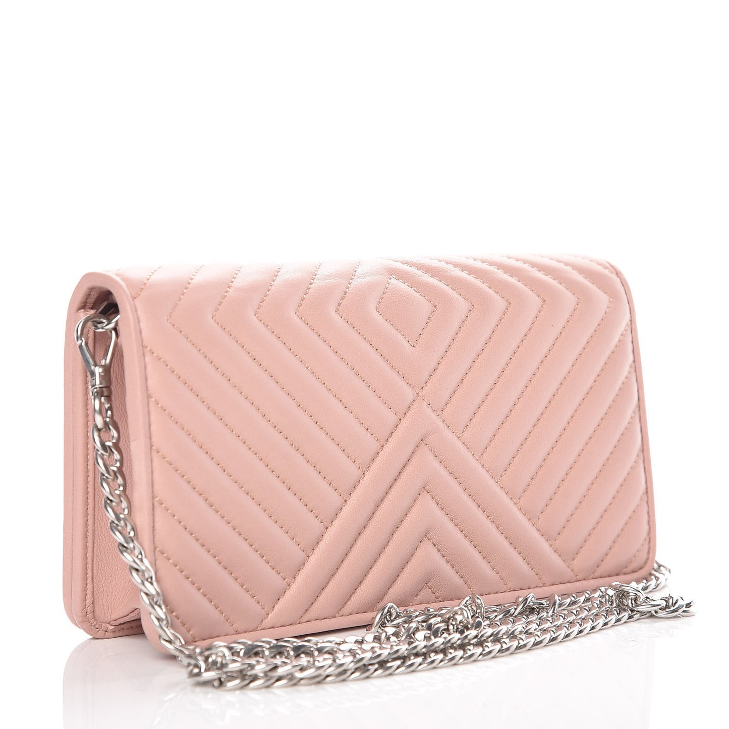 Nappa Impunture Mini Diagramme Chain Crossbody Bag Orchidea