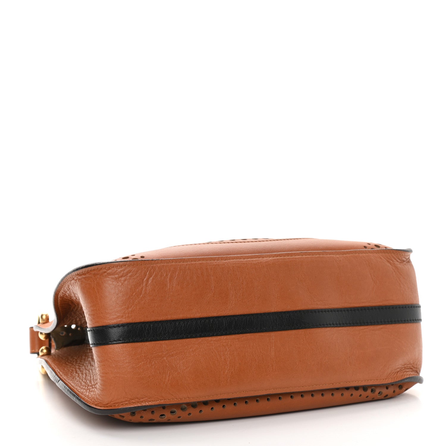 Chloe Calfskin Perforated Small Hayley Hobo Caramel 5 of 12