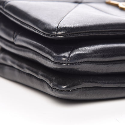 Saint Laurent Lambskin Patchwork Monogram Jamie Chain Wallet Black 9 of 11