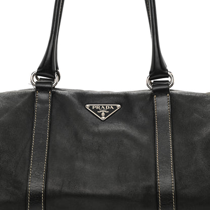Prada Soft Calfskin Tote Black 7 of 14
