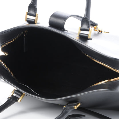 Saint Laurent Smooth Calfskin Medium Monogram Cabas Black 6 of 8