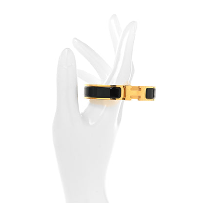 Hermes Enamel Narrow Clic Clac H Bracelet PM Black 2 of 4