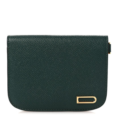 Delvaux Alpina Calfskin Vagabond Compact Wallet Forest 2 of 21