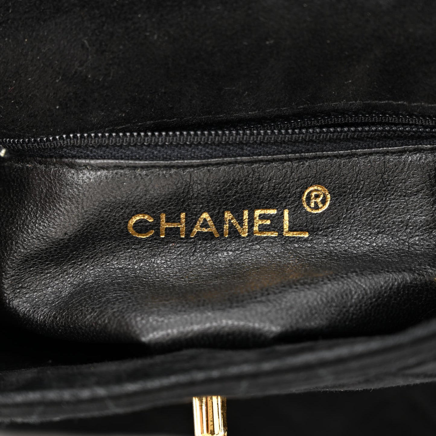 Suede Quilted Flap Shoulder Bag Black