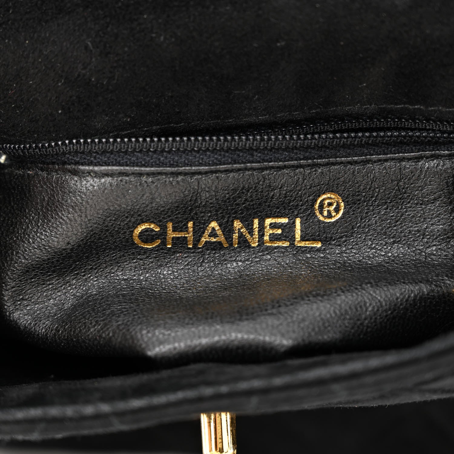 Chanel Suede Quilted Flap Shoulder Bag Black 6 of 11