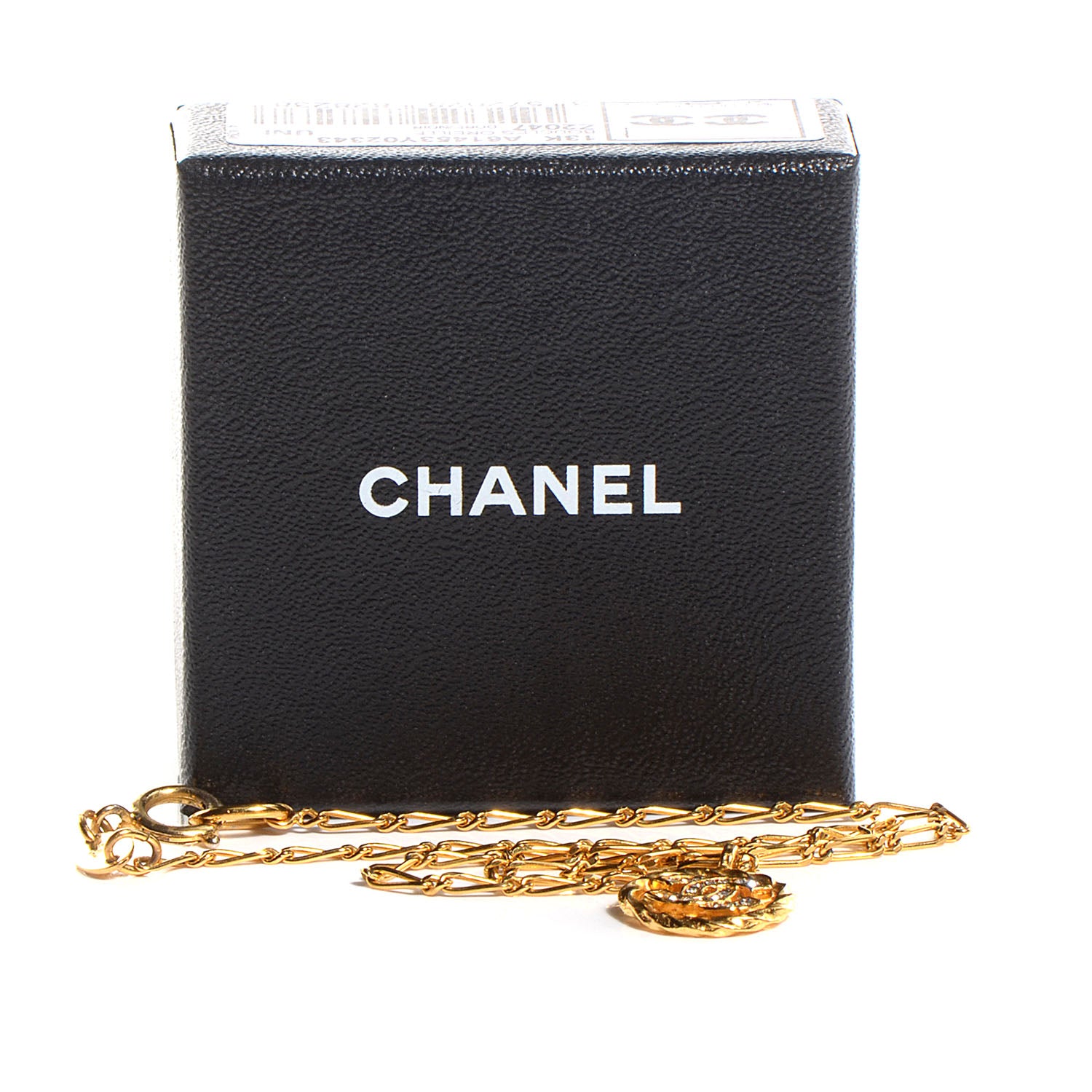 Chanel Crystal CC Necklace Gold 6 of 6