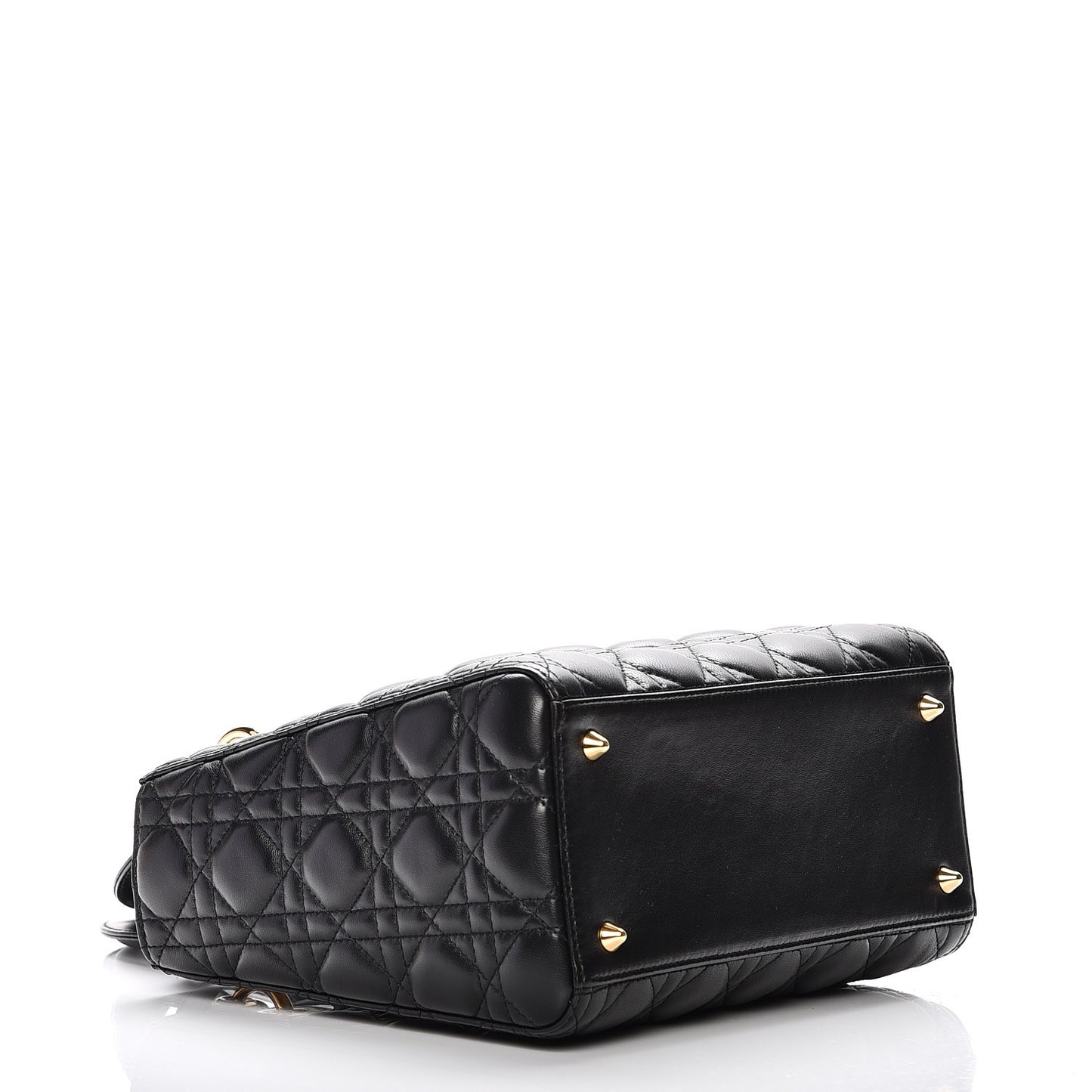 Lambskin Cannage Medium Lady Dior Black