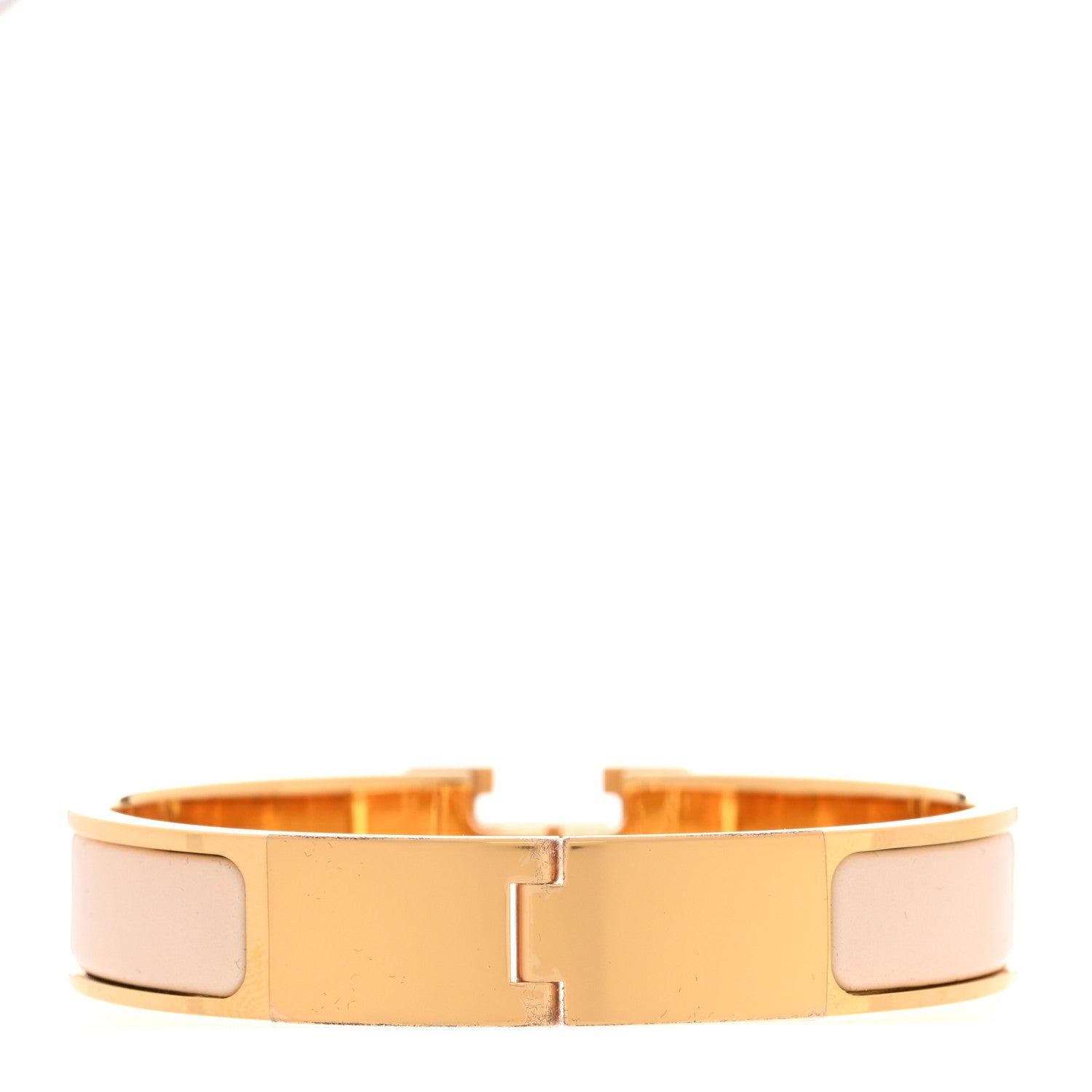 Hermes Enamel Narrow Clic Clac H Bracelet PM Creme 3 of 5