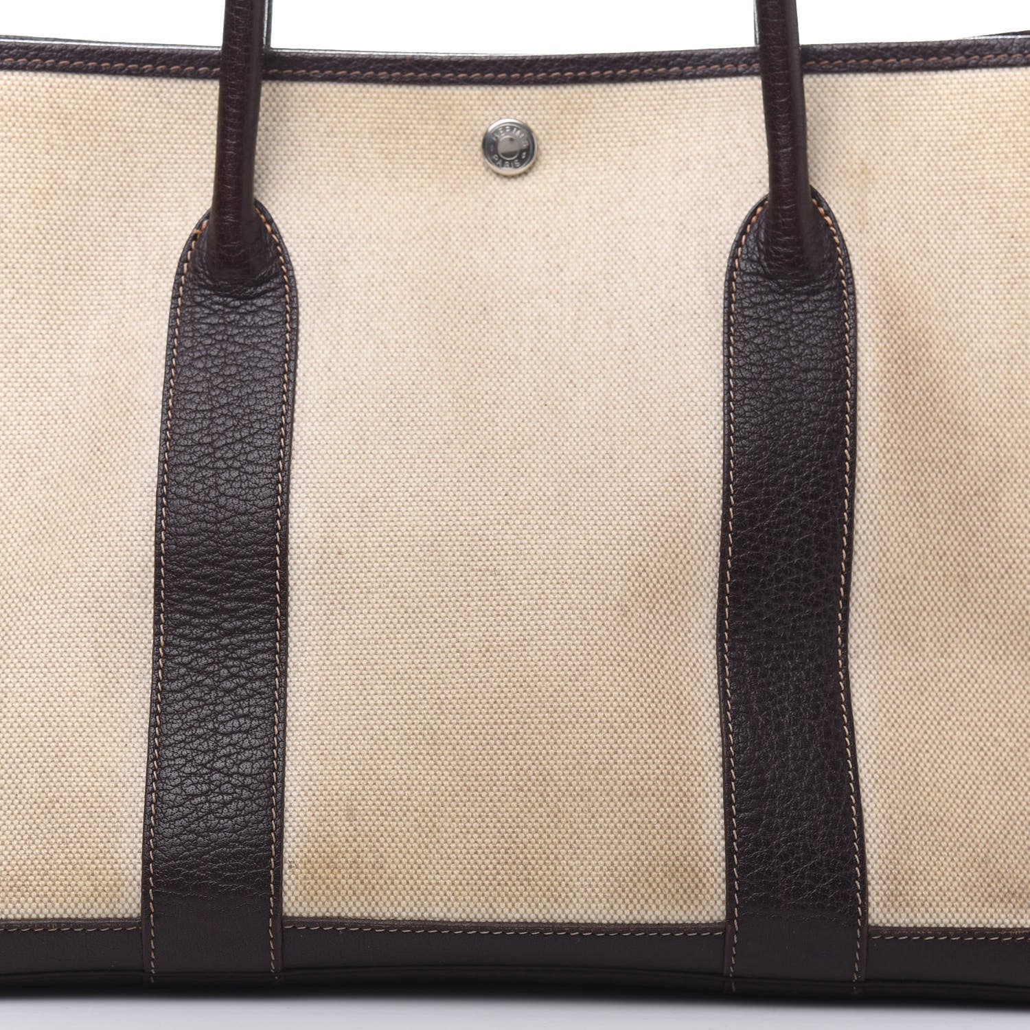 Hermes Toile Buffle Gala Garden Party Tote 36 MM Marron Fonce 14 of 15