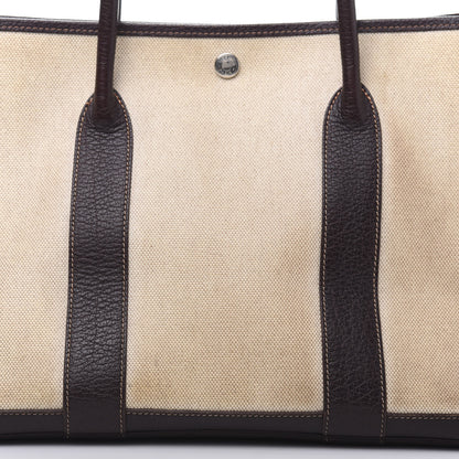 Hermes Toile Buffle Gala Garden Party Tote 36 MM Marron Fonce 14 of 15