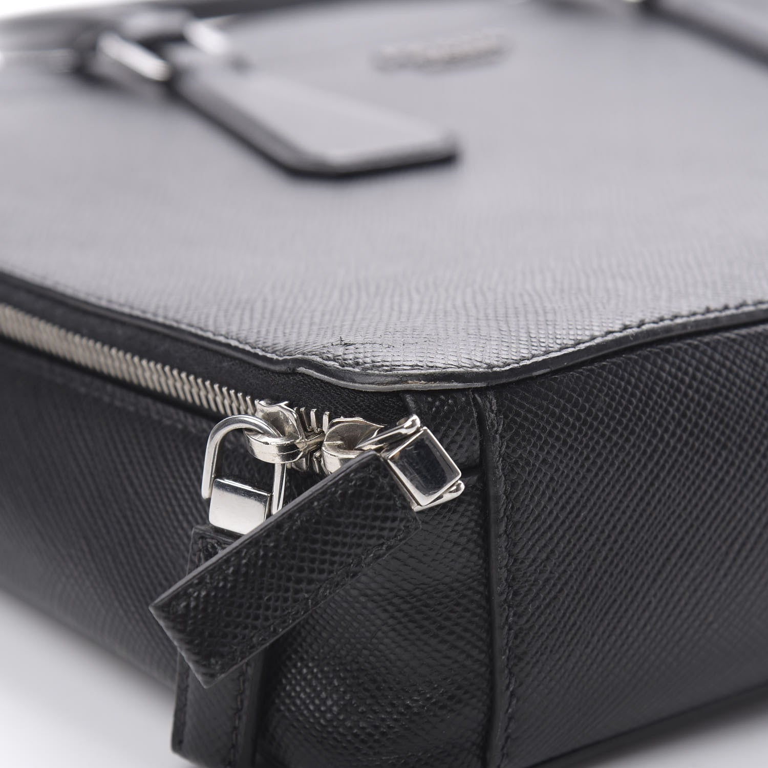 Prada Saffiano Cuir Briefcase Black 11 of 17