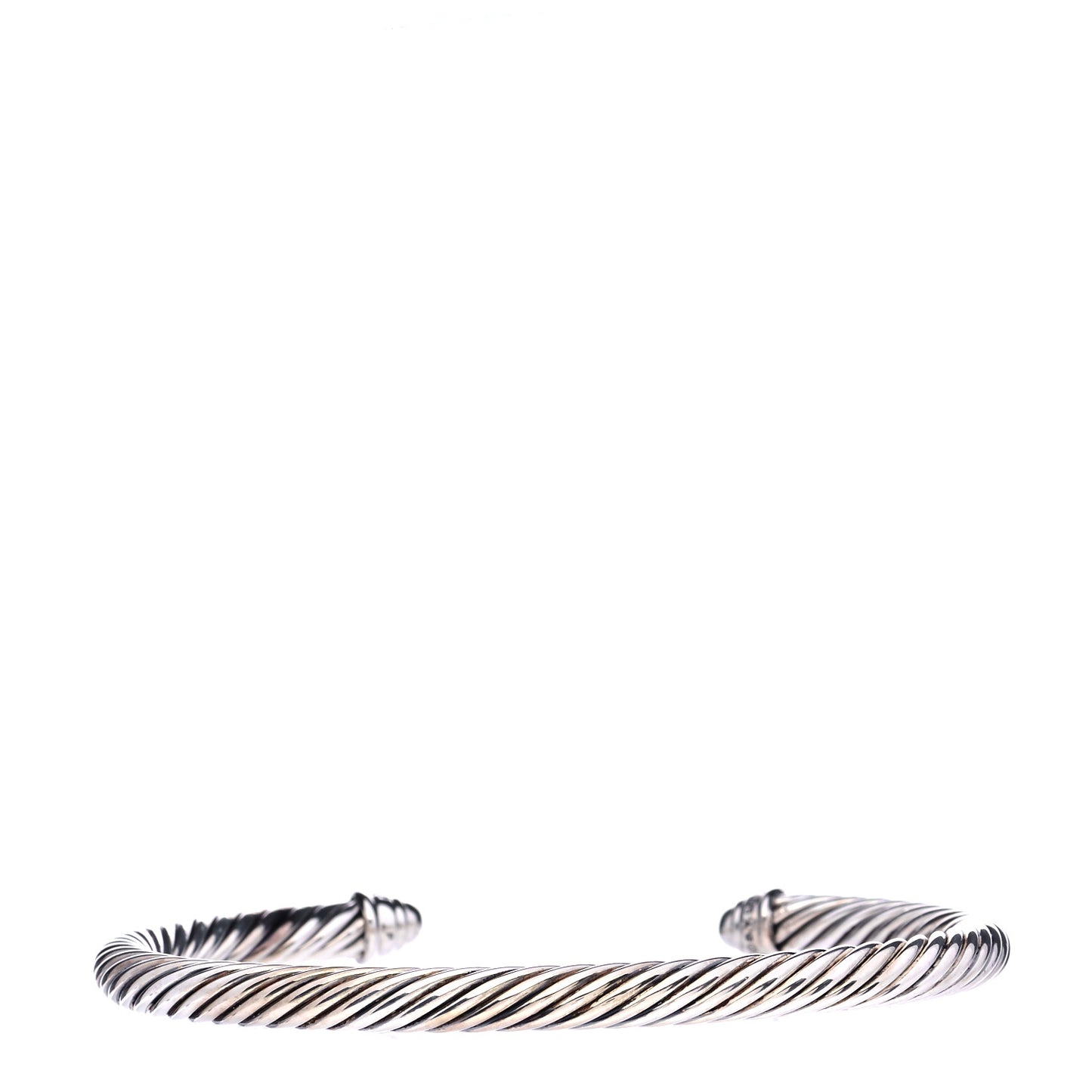 Sterling Silver Diamond 5mm Cable Classics Dome Bracelet