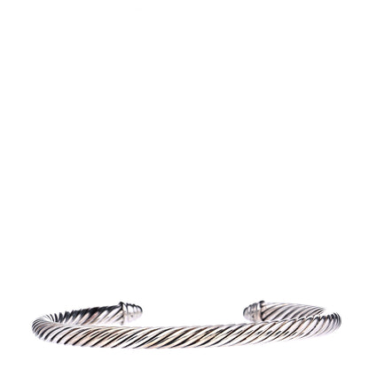 David Yurman Sterling Silver Diamond 5mm Cable Classics Dome Bracelet 3 of 5