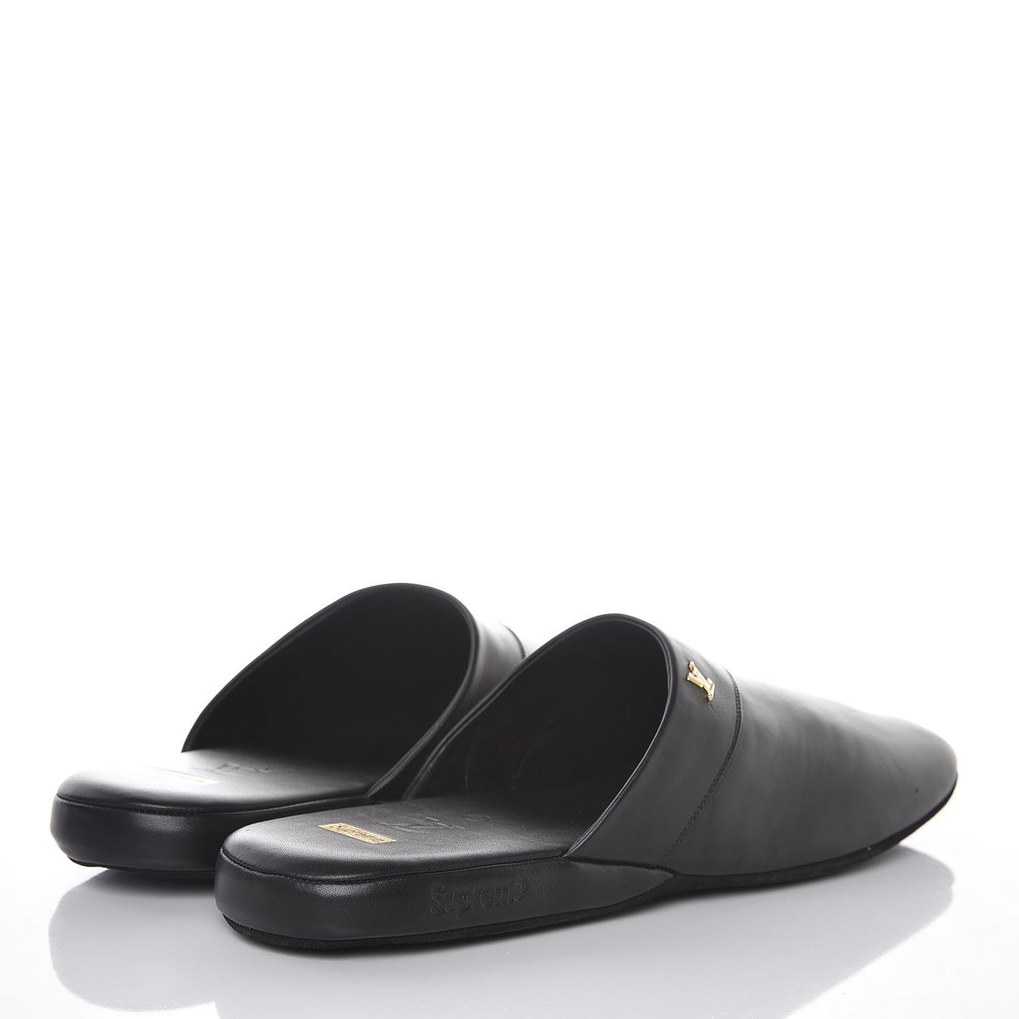 X SUPREME Lambskin Mens Hugh Slippers 7 Black