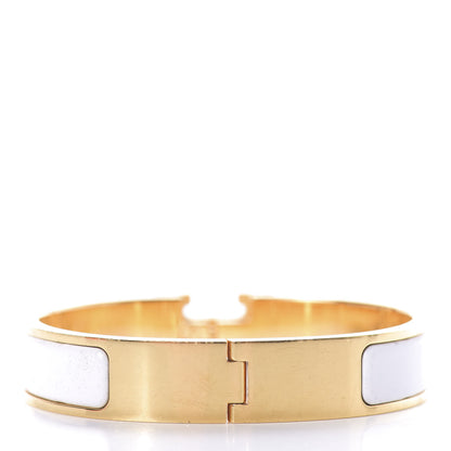 Hermes Enamel Narrow Clic Clac H Bracelet PM White 4 of 4
