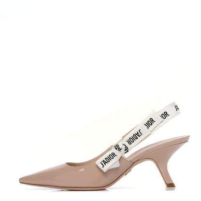 Christian Dior Patent Ribbon J'Adior Slingback 65mm Pumps 39 Nude 1 of 6